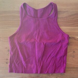 Lululemon Ebb to Street Ribbed Tank - Cropped